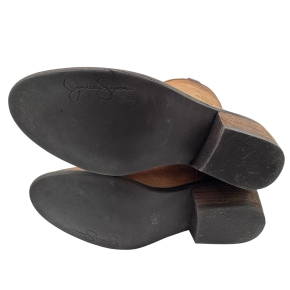 Jessica Simpson Women’s Distressed Tan Western Boots - Size 9 (10” heel - toe) - Picture 9 of 12